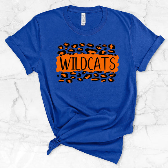 Wildcats Animal Cheetah Leopard Print Shirt (Royal)