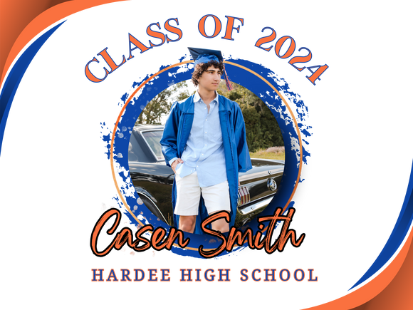 2024 Hardee Senior High Graduate Custom Yard Sign With Picture