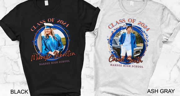 2024 Hardee Senior High Graduate Custom Shirt With Picture