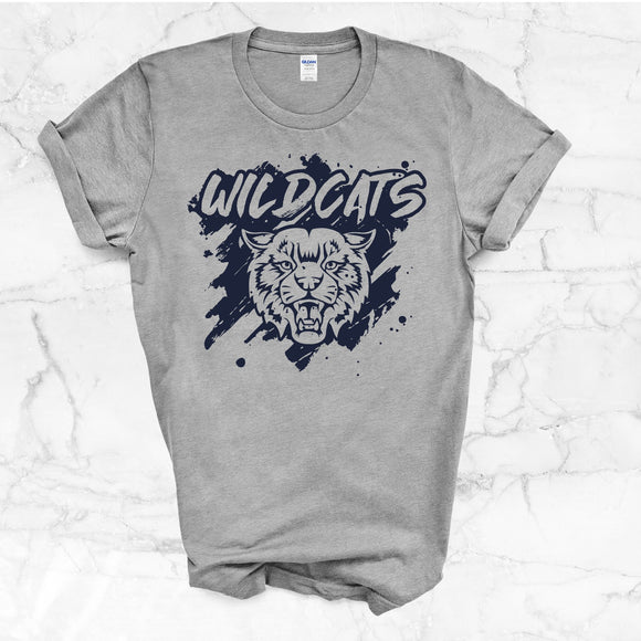 Wildcats Distressed Face Shirt (Sport Gray)