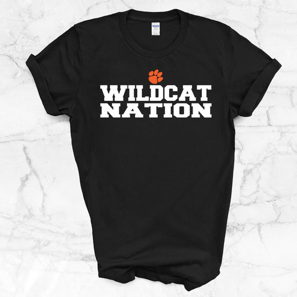 Wildcat Nation Paw Shirt (Black)