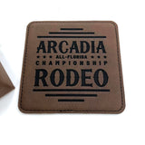 Arcadia Rodeo Leatherette Coaster Set