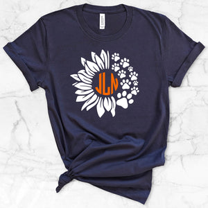 Wildcats Sunflower Paw Monogram Shirt (Navy)