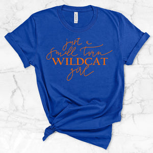 Just A Small Town Wildcat Girl Shirt (Royal)