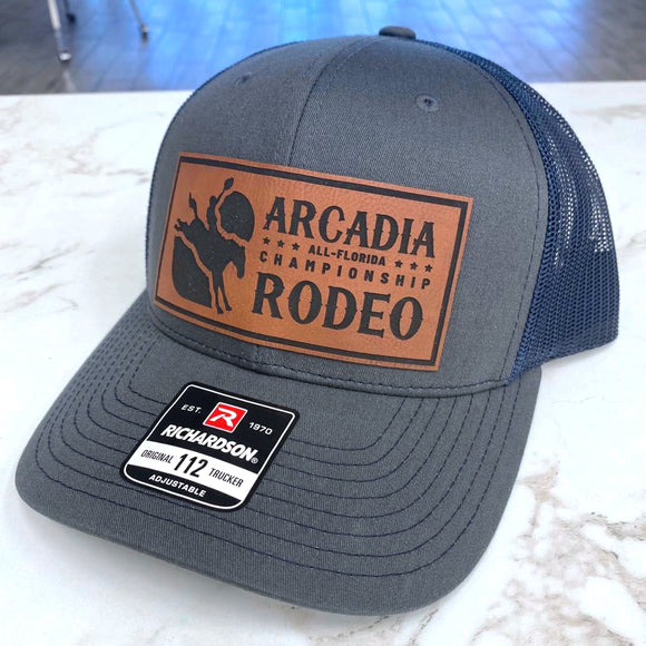 Arcadia Rodeo Richardson 112 Leatherette Patch Hat - Charcoal/Navy