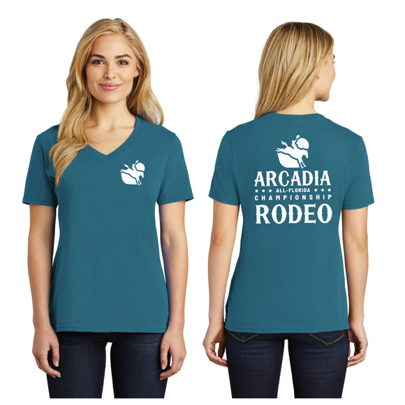 Arcadia Rodeo Ladies V-Neck Port & Co Tee